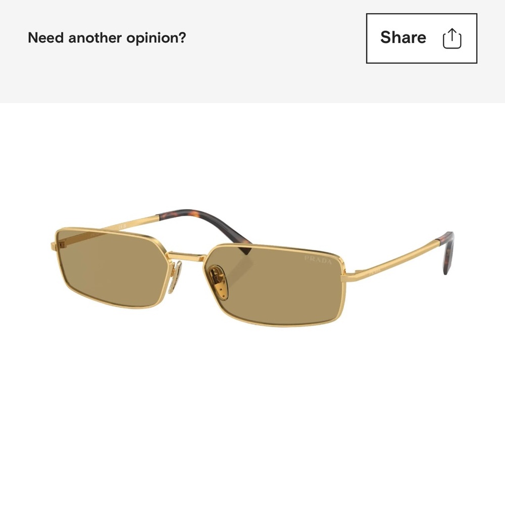 Prada Gold Frame Sunglasses with Brown Lenses - Picture 9 of 10